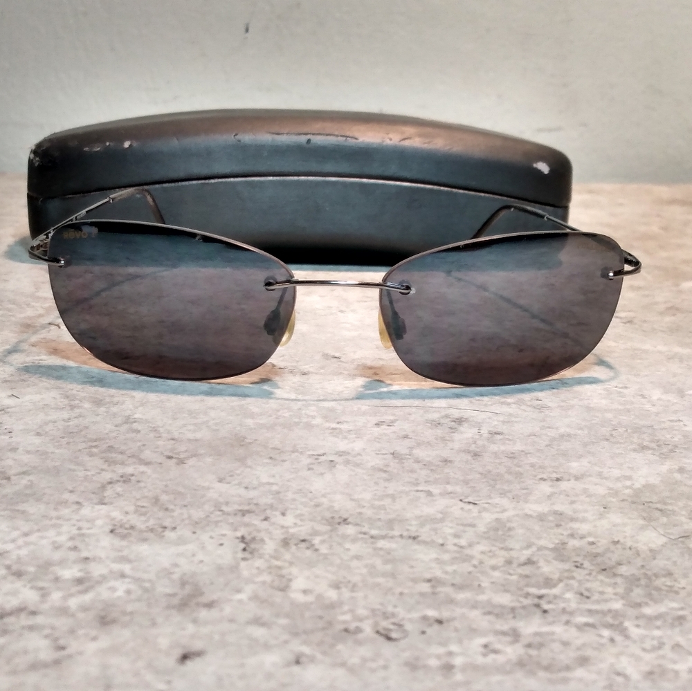 Revo P 3038 080/9V Polarized Rimless Sunglasses